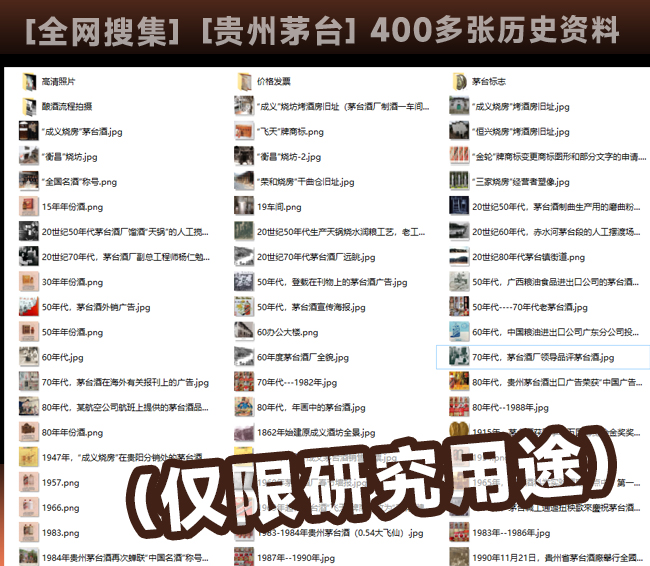 茅台酒厂历史研究-图片资料集-酿造流程奖项证书全网独家搜集